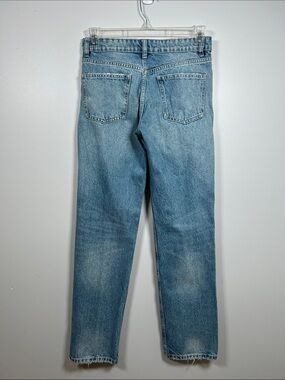 Zara Denim Medium Wash Button Fly 100% Cotton Jeans size USA 4
